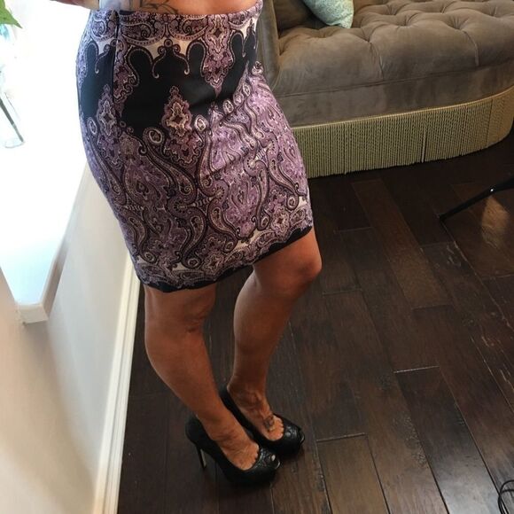 INC International Concepts Petite purple  paisley - Picture 4 of 8